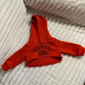 Mama's Girl Red Hooded Crop Sweatshirt - Kids